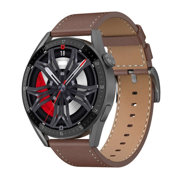 DT3 Max 1.36 inch Leather Watchband Color Screen Smart Watch(Black)