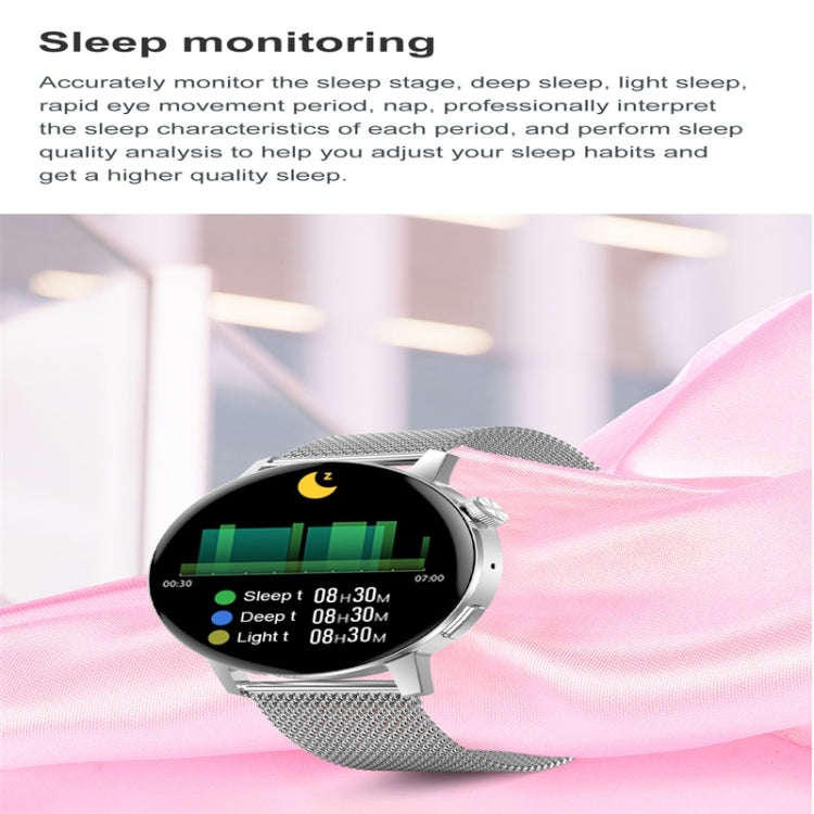 DT3 Mini 1.19 inch Steel Watchband Color Screen Smart Watch(Black)