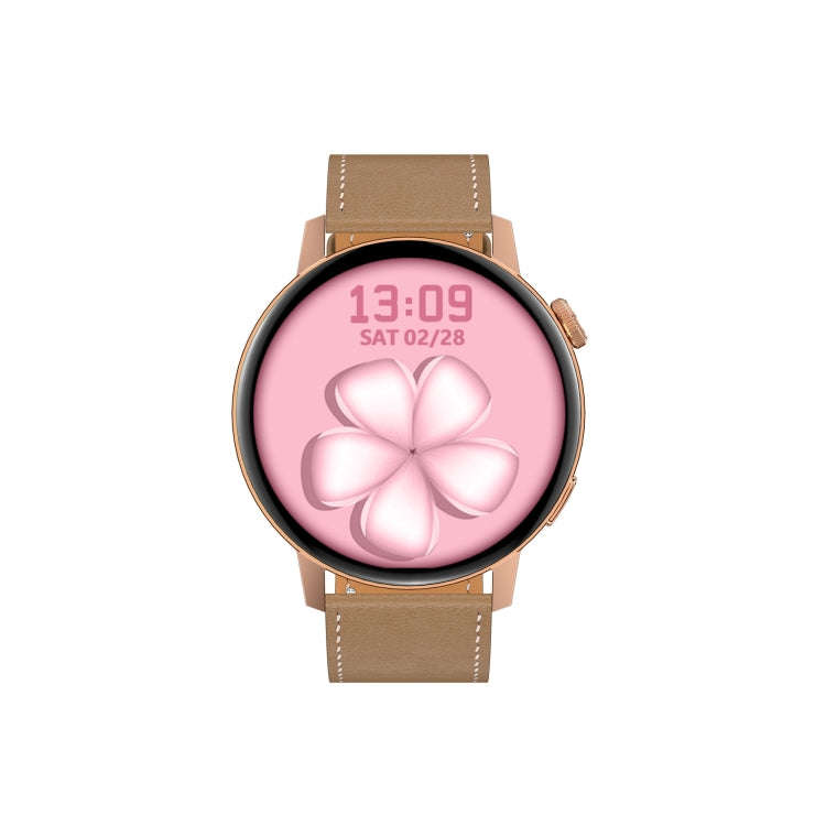 DT3 Mini 1.19 inch Leather Watchband Color Screen Smart Watch(Gold)