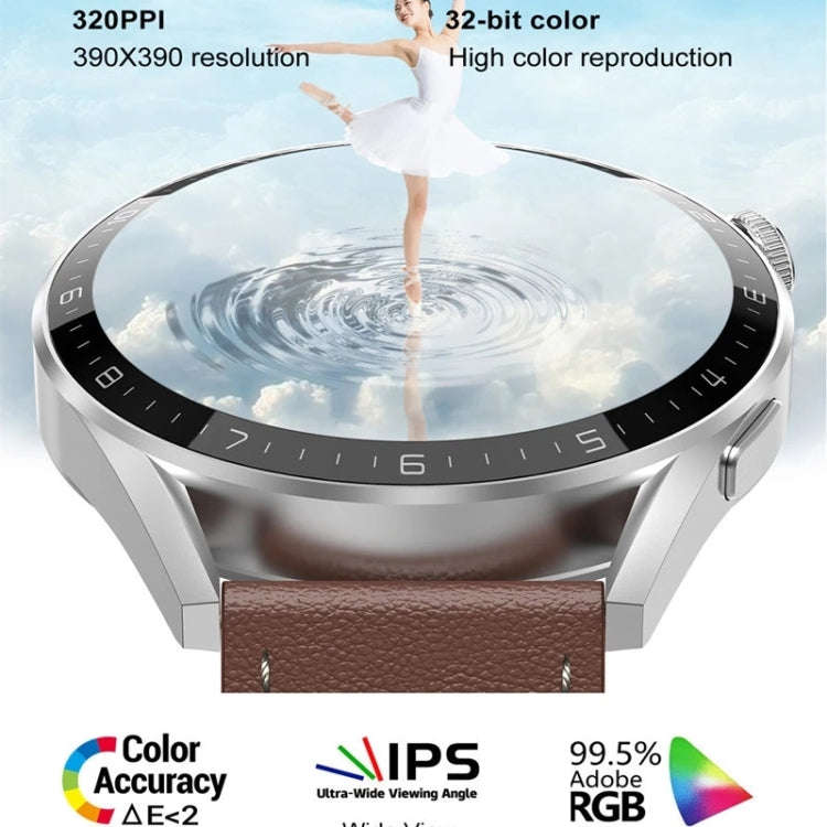 DT3 Mini 1.19 inch Leather Watchband Color Screen Smart Watch(Silver)