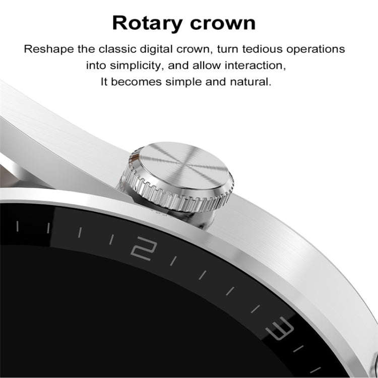 DT3 Mini 1.19 inch Leather Watchband Color Screen Smart Watch(Silver)