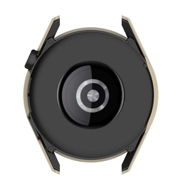 For Huawe Watch GT 3 46mm Shockproof PC Case with Tempered Glass Film(Black)