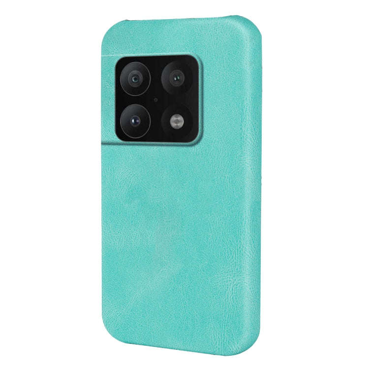 For OnePlus 10 Pro Ring Holder PU Phone Case(Mint Green)