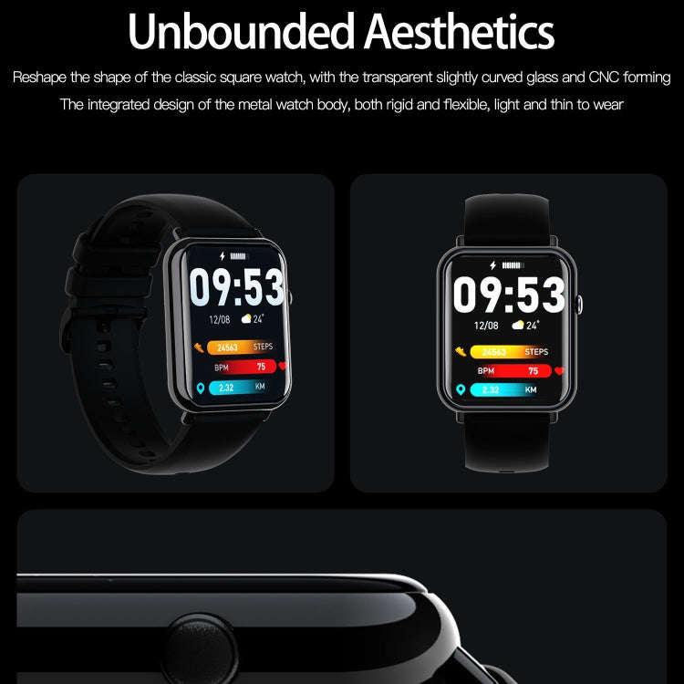 Q19 Pro IP67 Waterproof 1.69 inch Smartwatch(Gold+Pink)