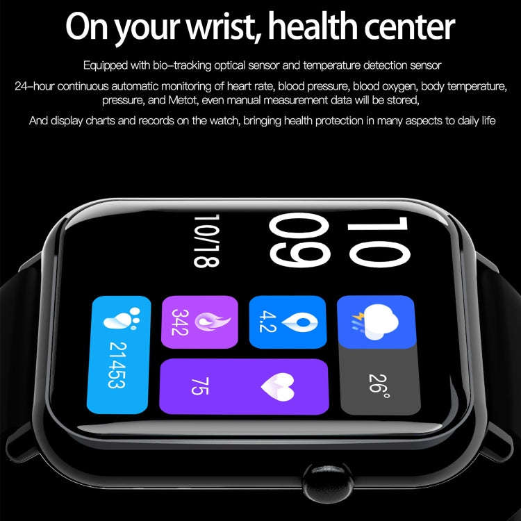 Q19 Pro IP67 Waterproof 1.69 inch Smartwatch(Silver)