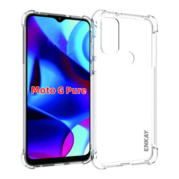 For Motorola G Pure ENKAY Transparent TPU Shockproof Case