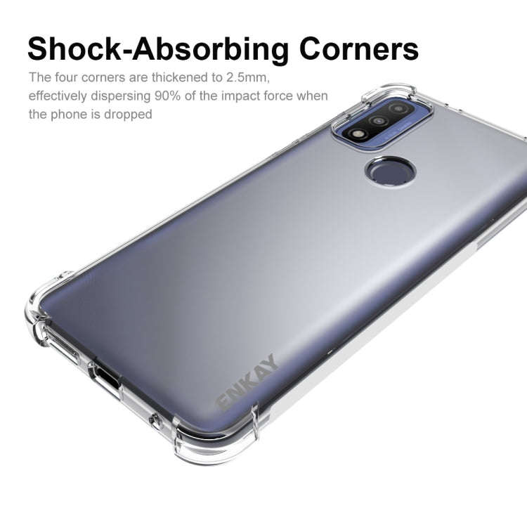 For Motorola G Pure ENKAY Transparent TPU Shockproof Case
