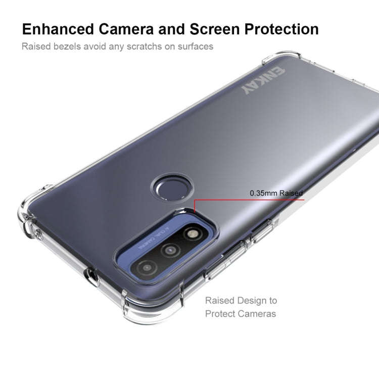 For Motorola G Pure ENKAY Transparent TPU Shockproof Case