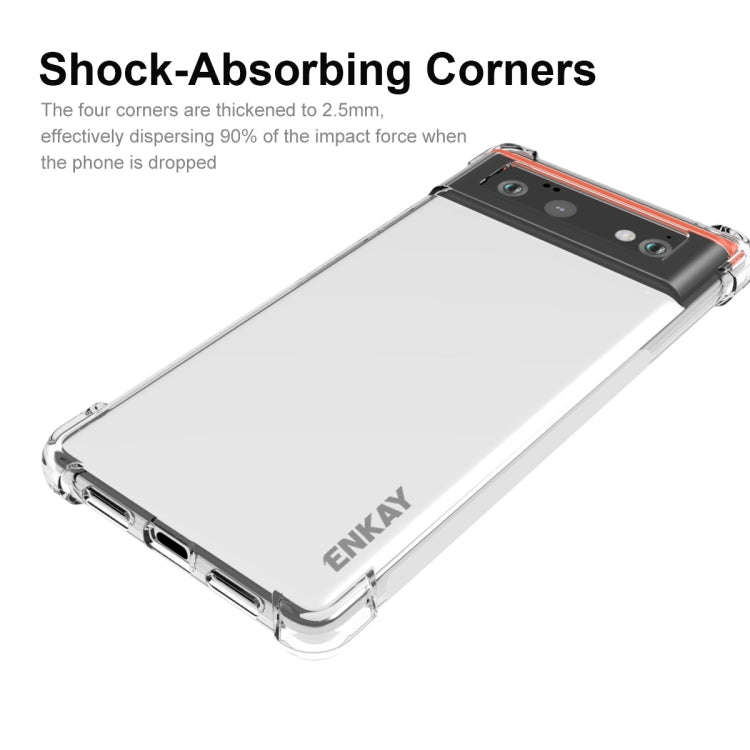 For Google Pixel 6 ENKAY Transparent TPU Shockproof Case