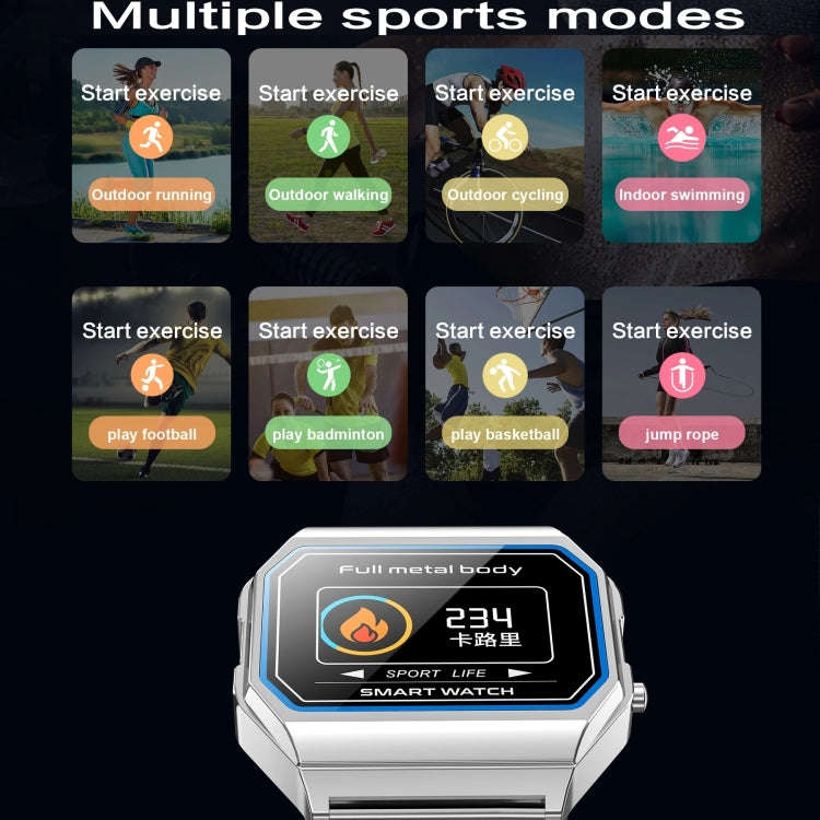 KW18 IP67 0.96 inch Leather Watchband Color Screen Smart Watch(Gold)