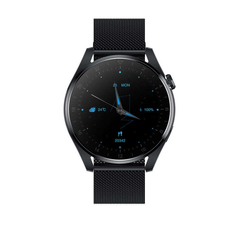 T3 IP68 1.36 inch Steel Watchband Color Screen Smart Watch(Black)