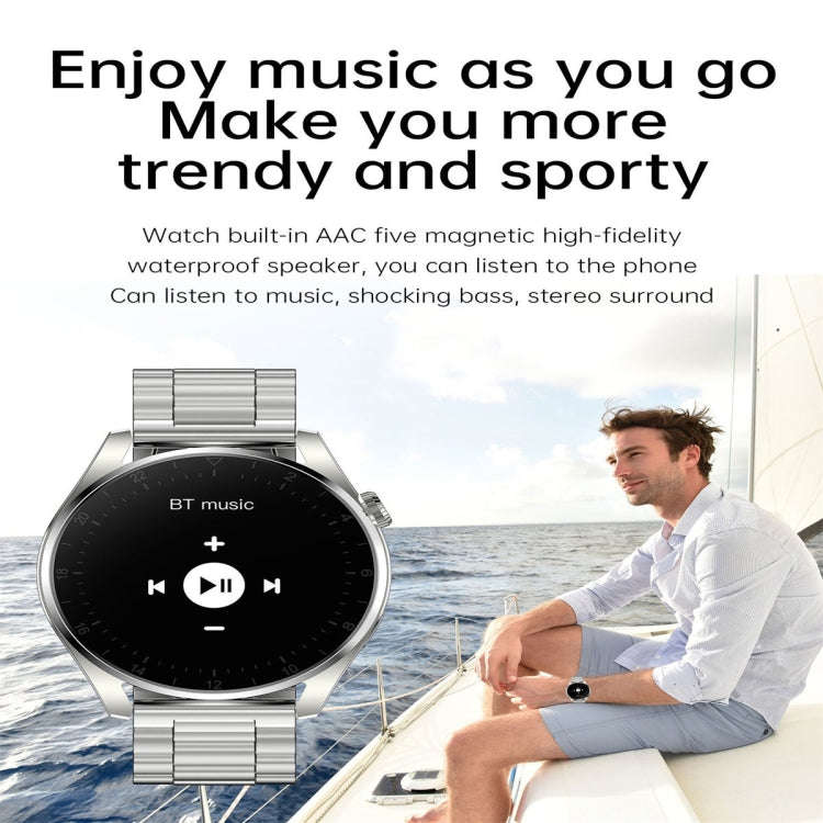 T3 IP68 1.36 inch Steel Watchband Color Screen Smart Watch(Black)