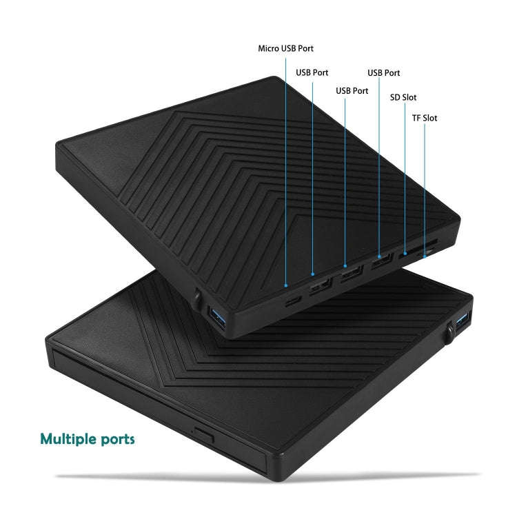 6-in-1 CD and DVD Recorder External USB 3.0 Optical Drive