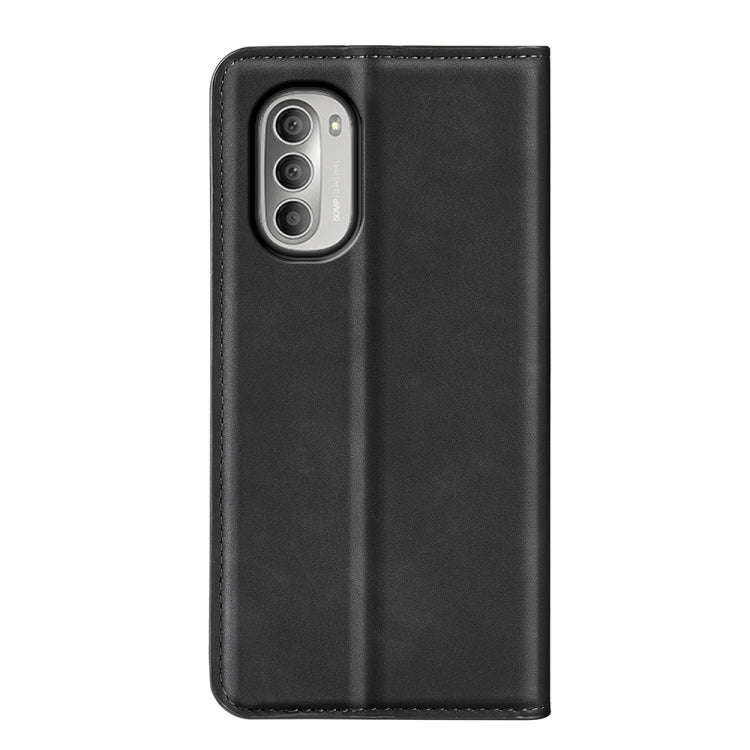 For Motorola Moto G51 5G Retro-skin Magnetic Suction Leather Phone Case(Black)