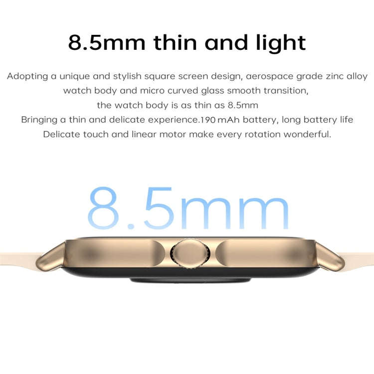 KT58 IP67 1.69 inch Color Screen Smart Watch(Gold)