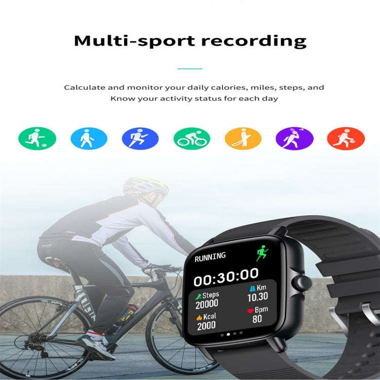 KT58 IP67 1.69 inch Color Screen Smart Watch(Gold)