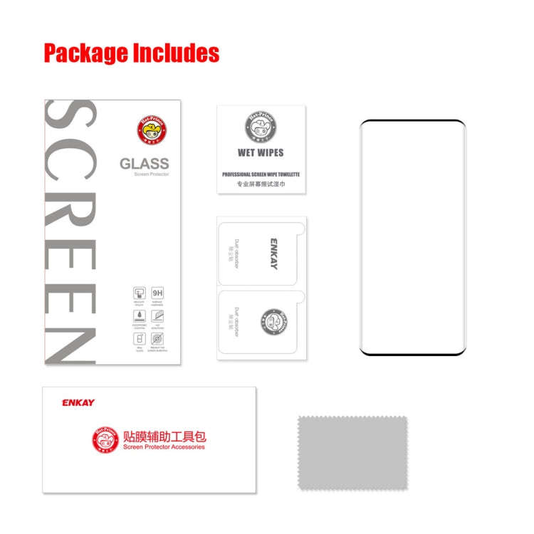 1 PCS For Honor 60 Pro ENKAY 3D Hot Bending Explosion-proof Full Tempered Glass Film