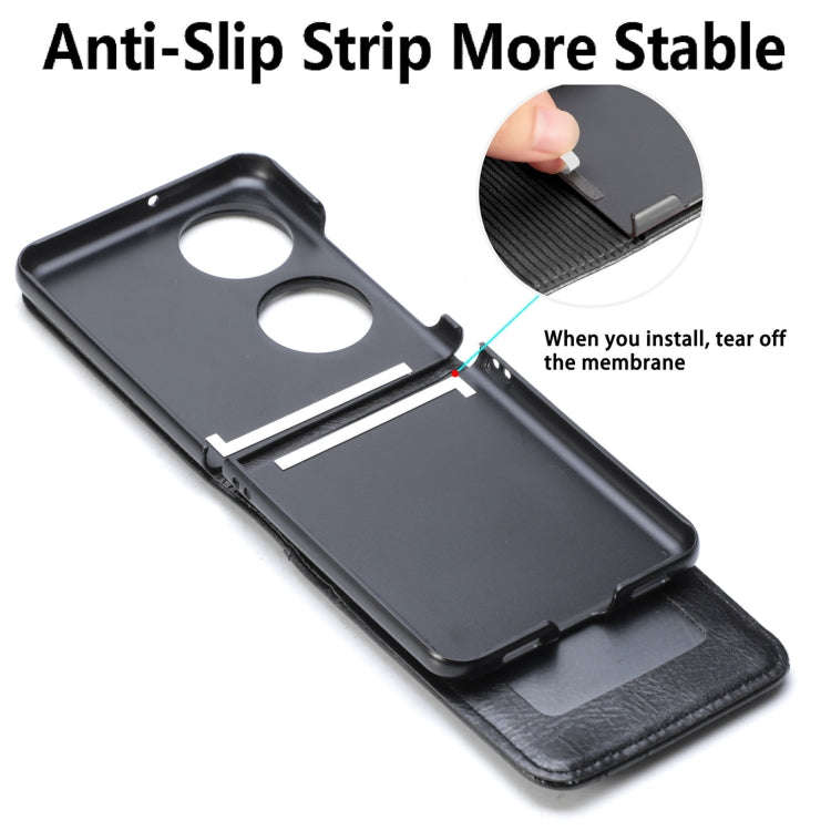 For Huawei P50 Pocket Wallet Card Folding Phone Case(Black)