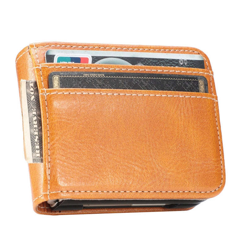 For Huawei P50 Pocket Wallet Card Folding Phone Case(Yellow)