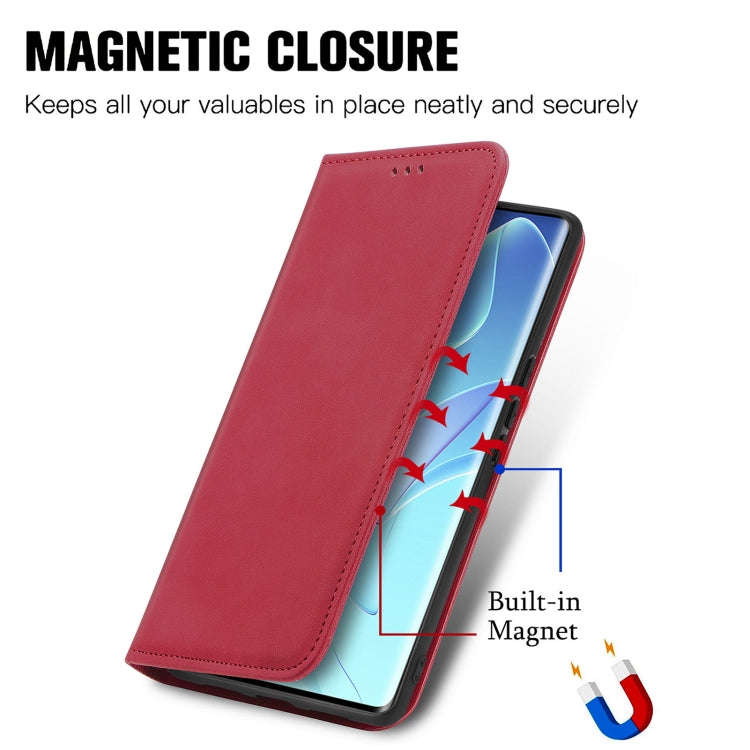 For  Honor 60 Retro Skin Feel Magnetic Horizontal Flip Leather Phone Case(Red)