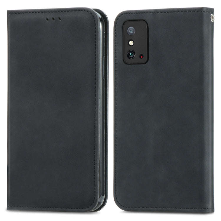 For Honor X10 Max 5G Retro Skin Feel Magnetic Horizontal Flip Leather Phone Case(Black)