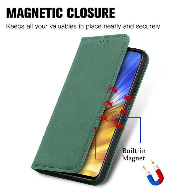 For Honor X10 Max 5G Retro Skin Feel Magnetic Horizontal Flip Leather Phone Case(Green)