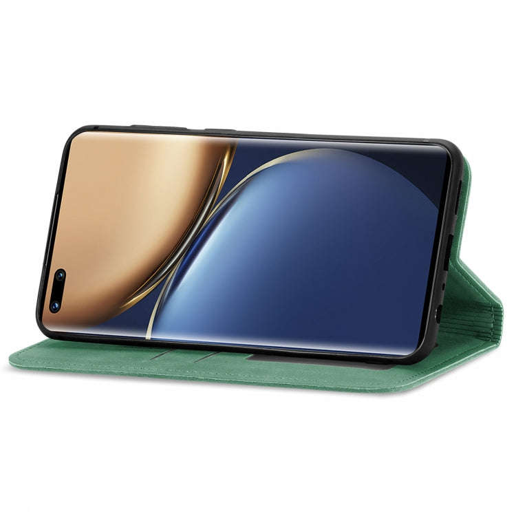 For Honor Magic3 Pro Retro Skin Feel Magnetic Horizontal Flip Leather Phone Case(Green)