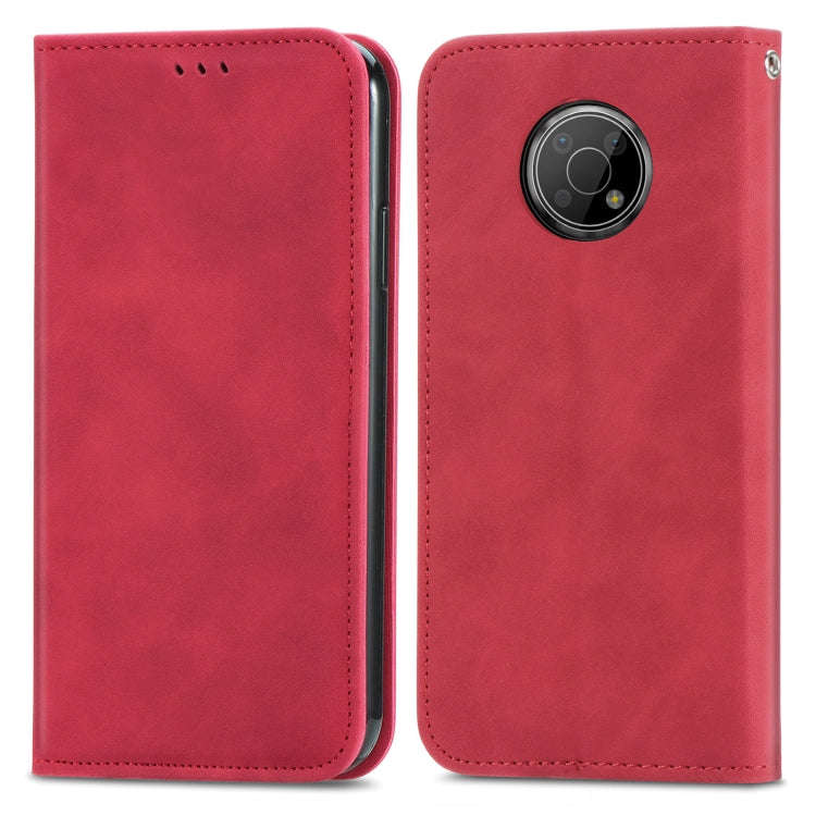 For Nokia G300 Retro Skin Feel Magnetic Horizontal Flip Leather Phone Case(Red)
