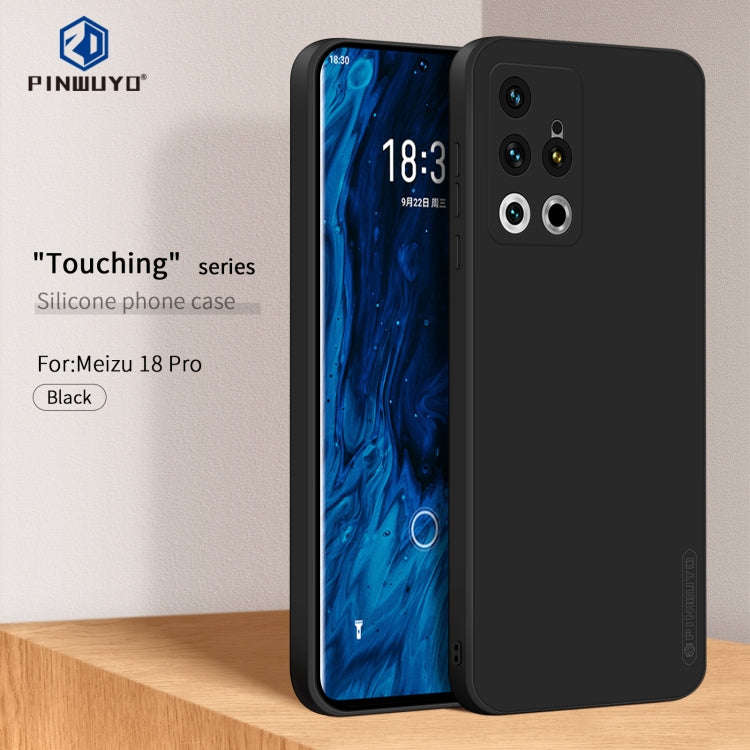 For Meizu 18 Pro / 18S Pro PINWUYO Liquid Silicone TPU Phone Case(Black)
