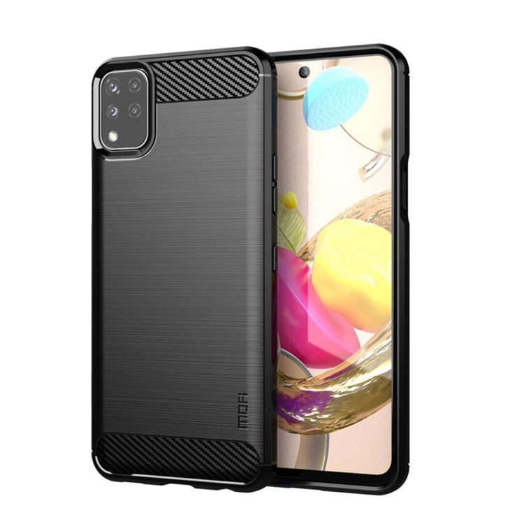 For LG K42 MOFI Gentleness Brushed Carbon Fiber Soft TPU Case(Black)