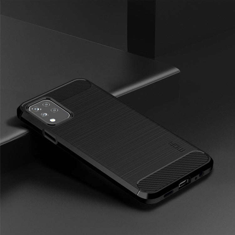 For LG K42 MOFI Gentleness Brushed Carbon Fiber Soft TPU Case(Black)