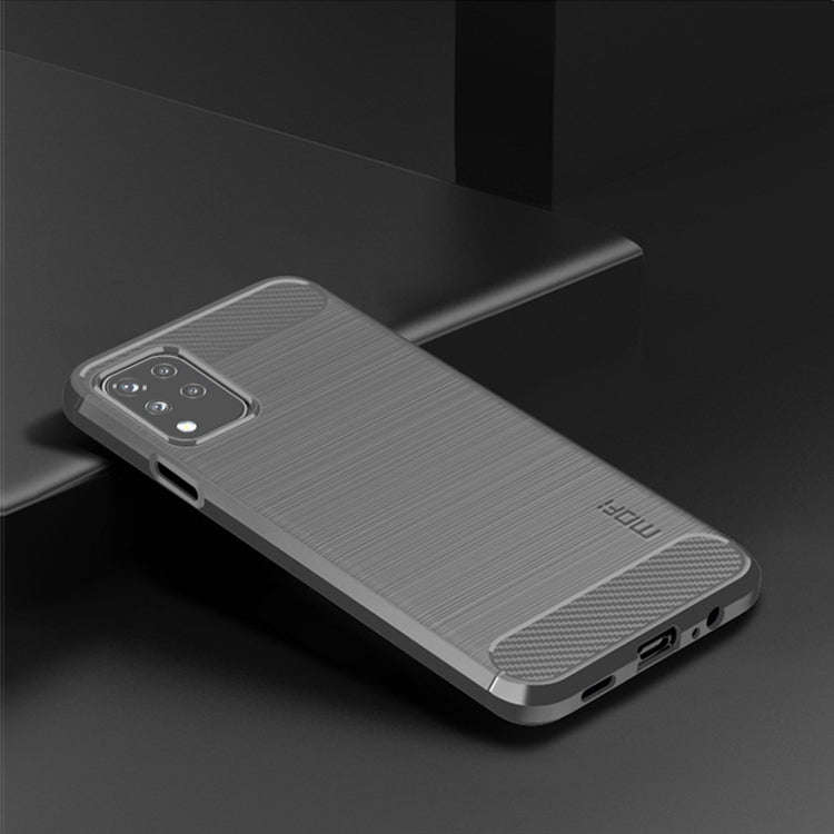 For LG K42 MOFI Gentleness Brushed Carbon Fiber Soft TPU Case(Gray)