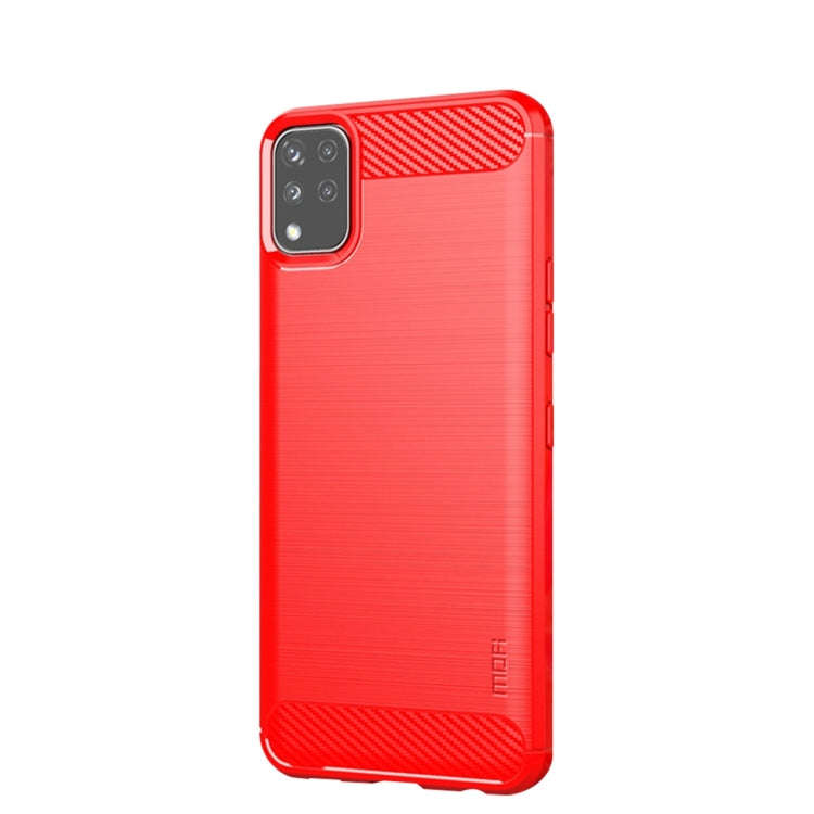 For LG K42 MOFI Gentleness Brushed Carbon Fiber Soft TPU Case(Red)
