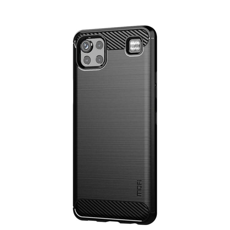 For LG K92 MOFI Gentleness Brushed Carbon Fiber Soft TPU Case(Black)