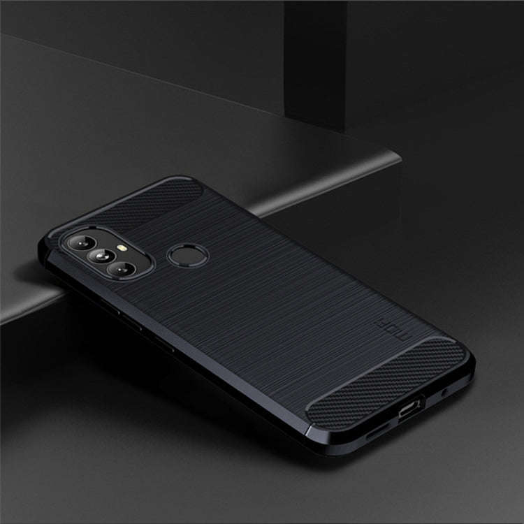 For Motorola Moto G Power 2022 MOFI Gentleness Brushed Carbon Fiber Soft TPU Case(Blue)