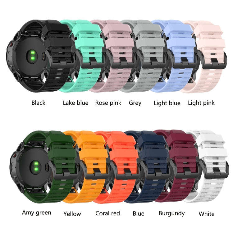 For Garmin Fenix 3 26mm Silicone Watch Band(Blue)
