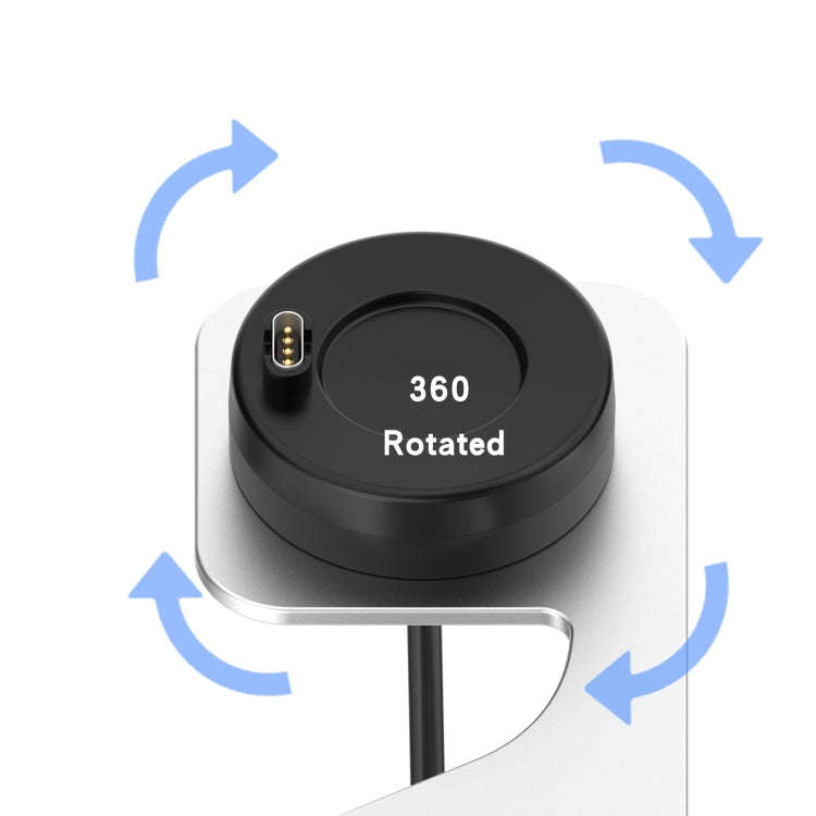 For Garmin Swim 2 Rotatable Magnetic Metal Charging Base(Silver)