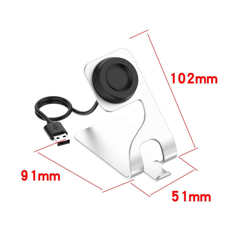 For Huawei Watch GT2 Pro ECG Rotatable Magnetic Metal Charging Base(Silver)