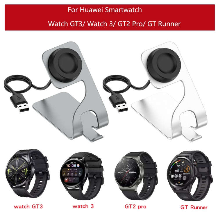 For Huawei Watch GT2 Pro ECG Rotatable Magnetic Metal Charging Base(Silver)