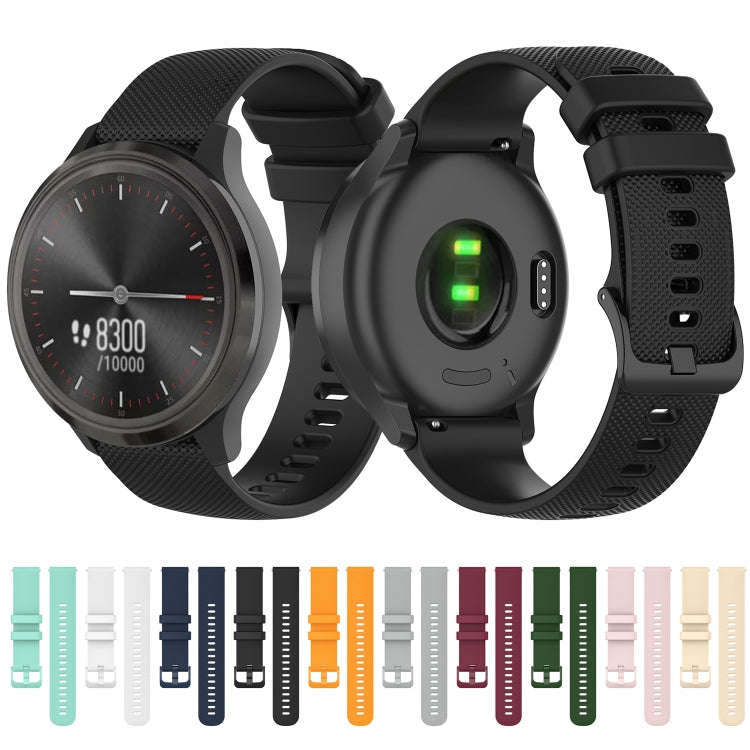 For Huawei Watch GT2 42mm Checkered Silicone Watch Band(Water Duck)