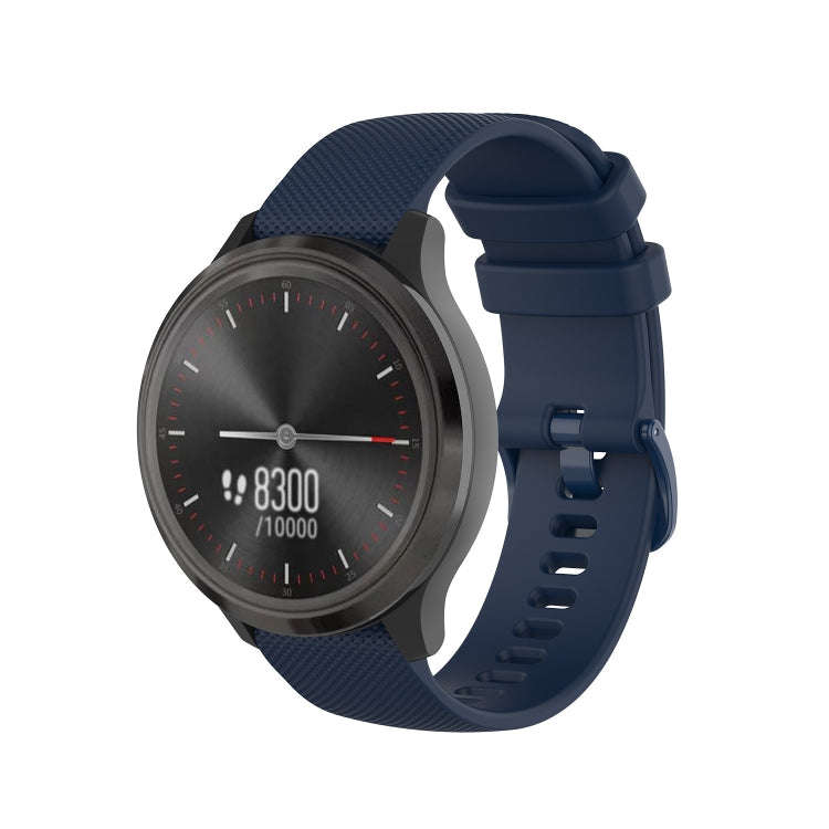 For Honor Magic Watch 2 42mm Checkered Silicone Watch Band(Blue)