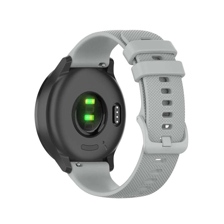 For Huawei Watch GT 3 46mm 22mm Checkered Silicone Watch Band(Grey)