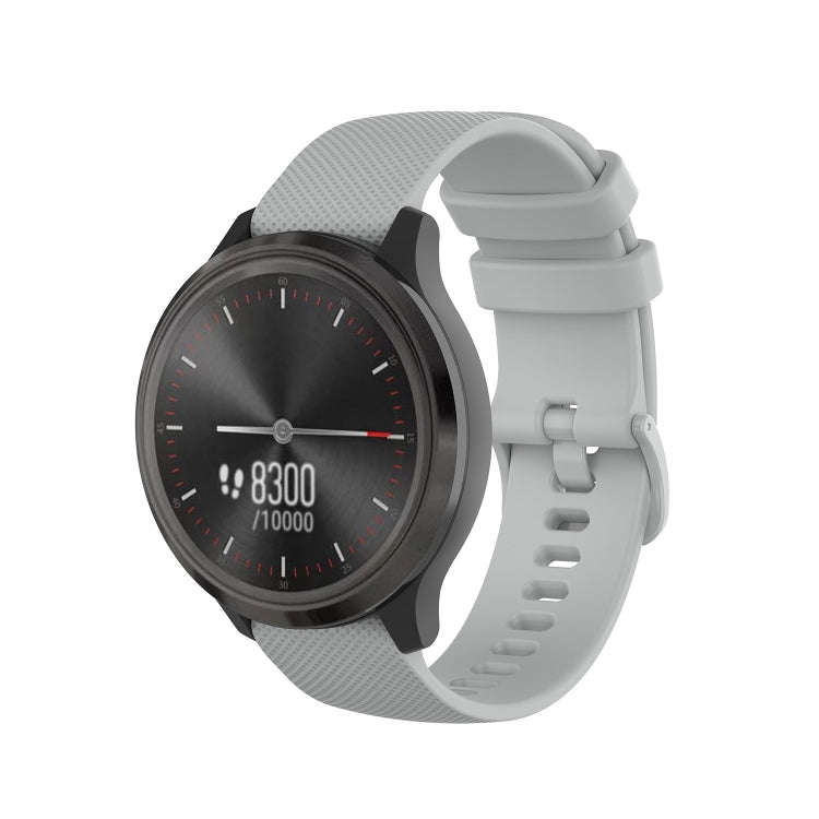 For Huawei Watch GT 3 46mm 22mm Checkered Silicone Watch Band(Grey)