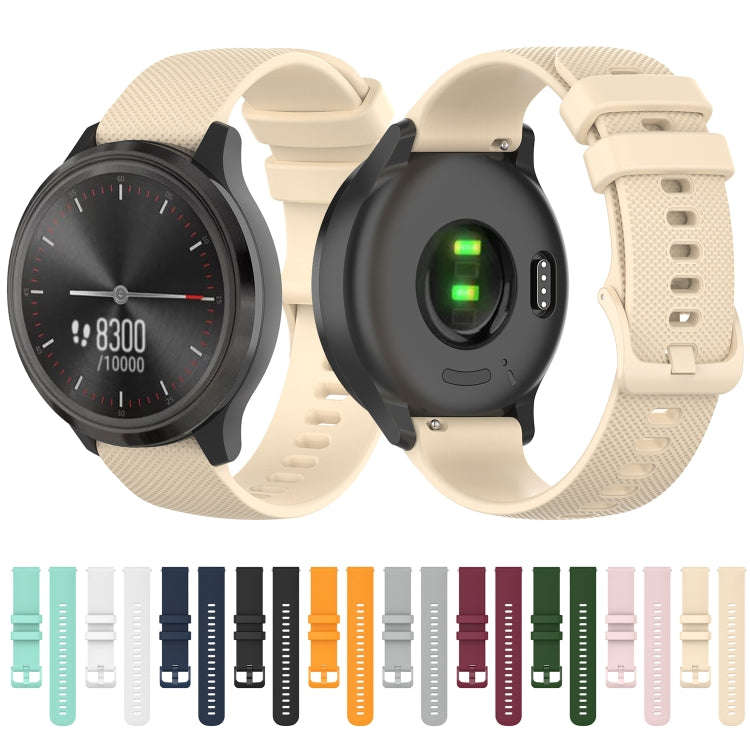 For Honor Watch GS 3 22mm Checkered Silicone Watch Band(Beige)