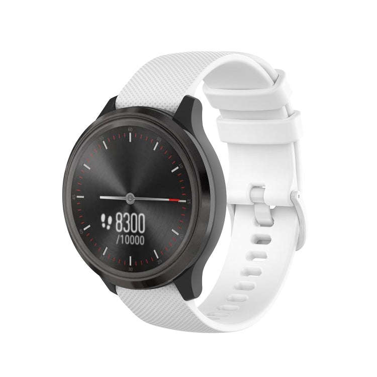 For Honor Watch Dream 22mm Checkered Silicone Watch Band(White)