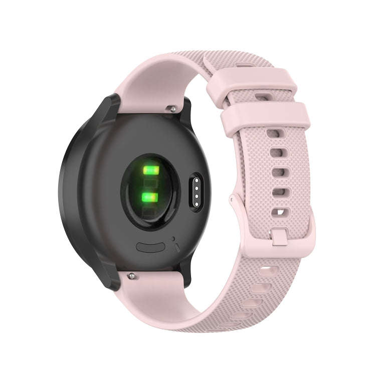 For Xiaomi Watch Color 22mm Checkered Silicone Watch Band(Pink)