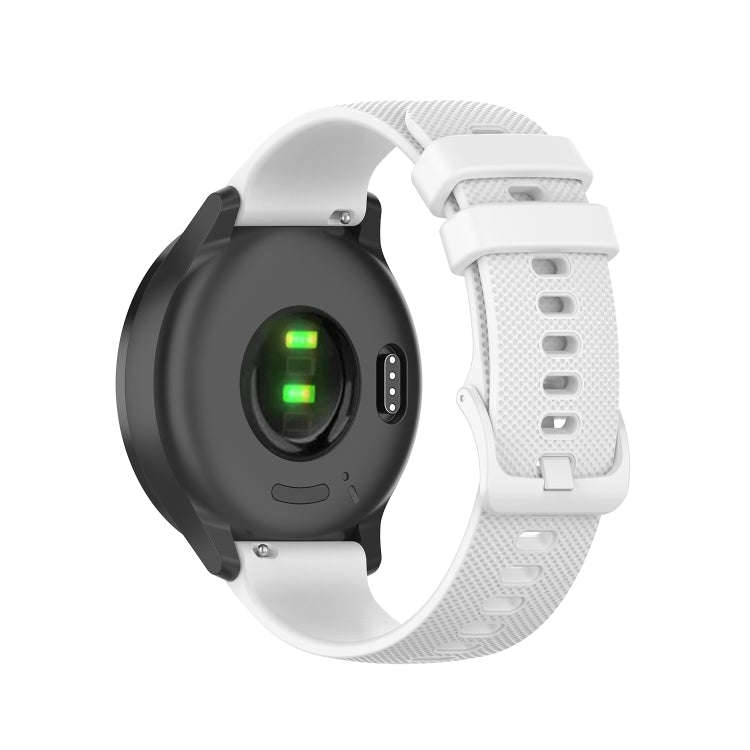 For Xiaomi Haylou RT LS05S 22mm Checkered Silicone Watch Band(White)
