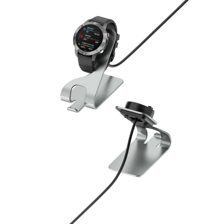 For Garmin Fenix 7X Smart Watch Metal Charger Stand(Gray)