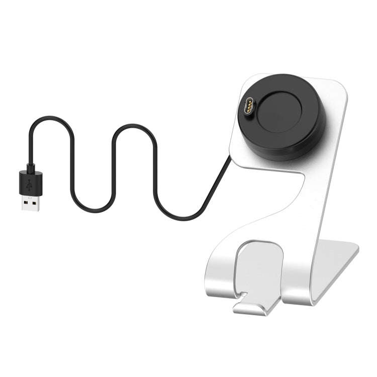 For Garmin Fenix 7X Smart Watch Metal Charger Stand(Silver)