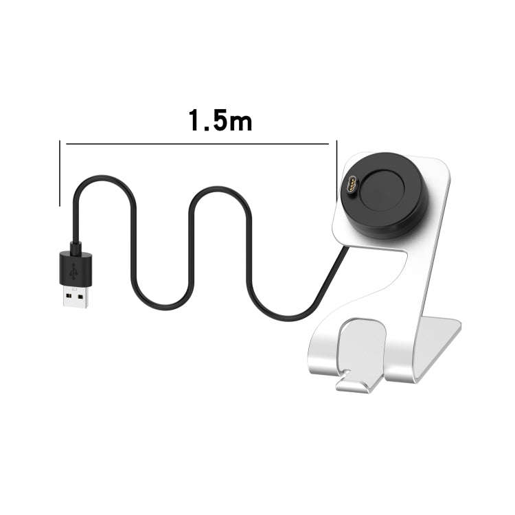 For Garmin Fenix 7X Smart Watch Metal Charger Stand(Silver)